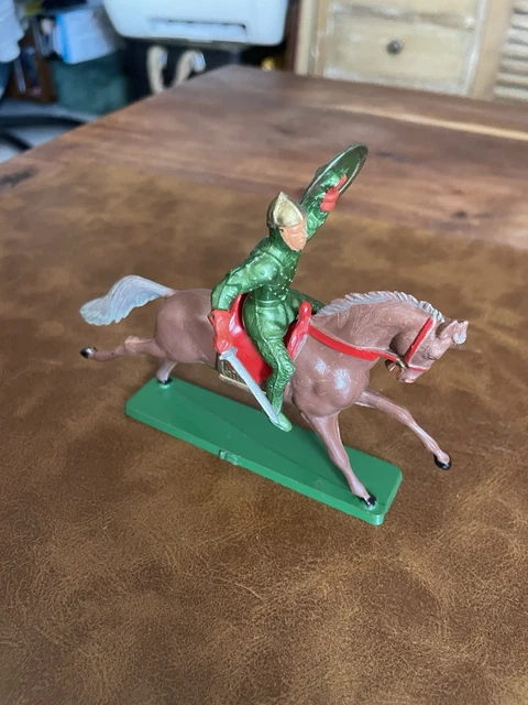Figurine Starlux Chevalier – Moyen Âge, Soldat Cavalerie, Plastique Peint, France