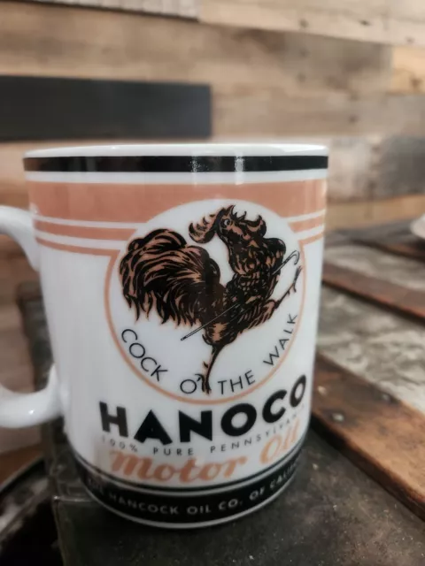 Hanoco motor oil  Large Jumbo 20oz Coffee Mug Cup Pennsylvania California EUC