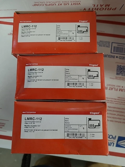 Legrand Wattstopper LMRC-112 DLM Dimming Room Controller 2 Relay 0-10V LOT OF 3