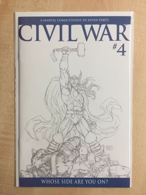 Civil War #4 - Michael Turner Sketch cover - 1:75 variant