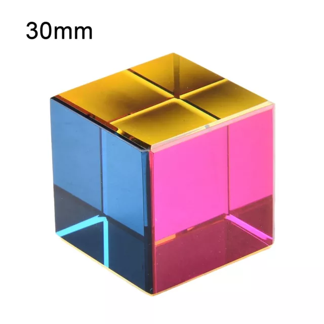 Jouet éducatif en forme de cube avec séparateur RVB multicolore en verre optiq