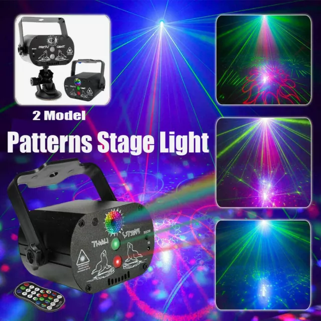 480 Muster RGB Laser Projektor Akku LED Bühnenlicht DMX Disco Party Lichteffekt