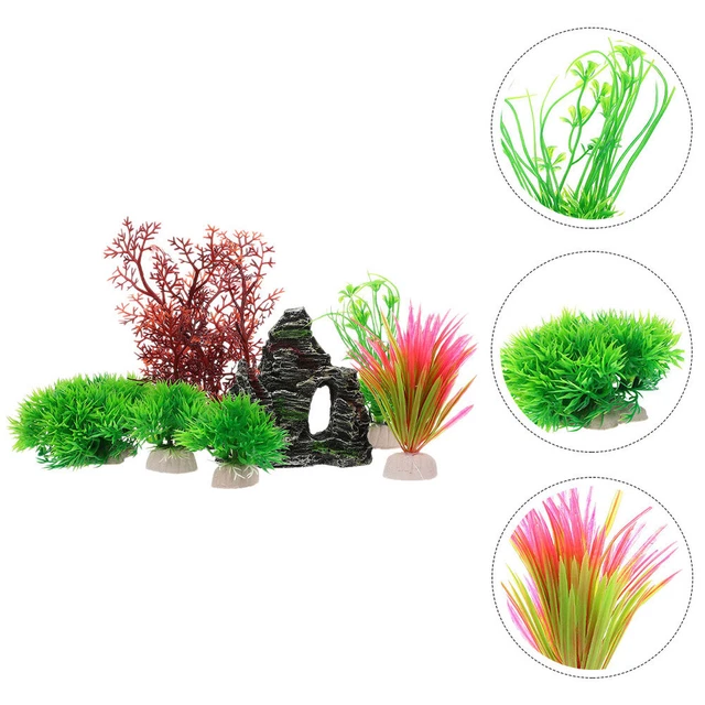 Desktop Accessories Desktop Fish Tank Decor Artificial Water Plants Delicate