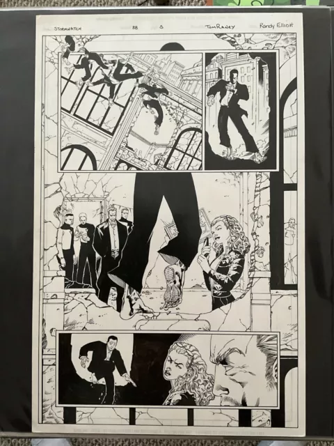 Tom Raney & Randy Elliott Stormwatch Original Comic Book Art Page Jack Hawksmoor