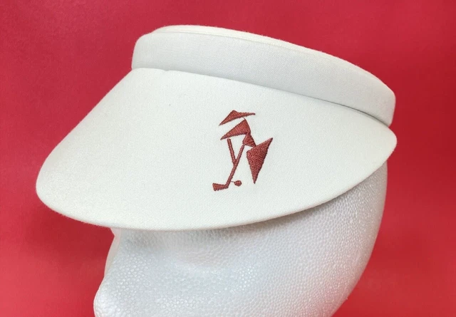 Vintage Texann by Texace Golfing Logo Women's Golf Visor White