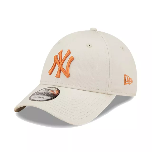 New Era Cap Men's MLB NY Yankees Team Basic Stone & Toffee 9FORTY Adjustable Hat