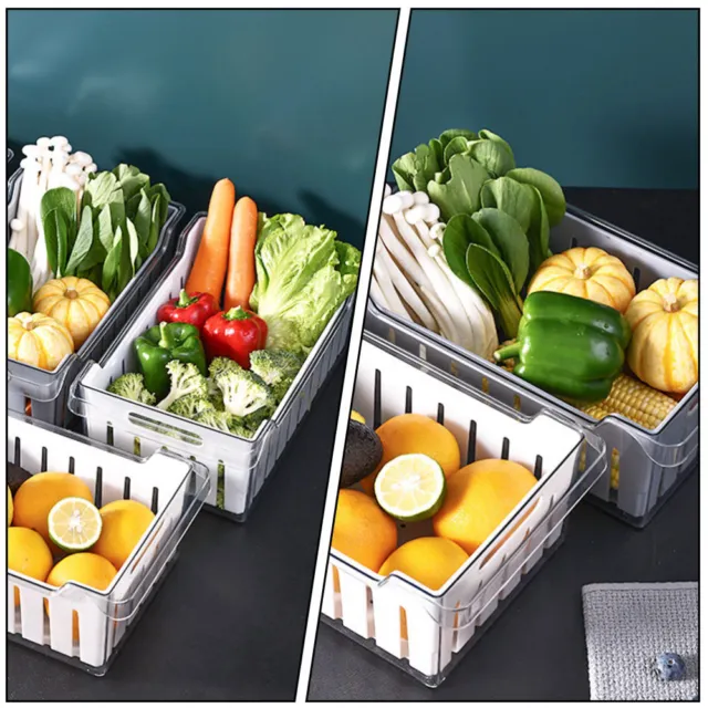 Blanche Pp Boîte De Rangement Pour Réfrigérateur Contenants Fruits