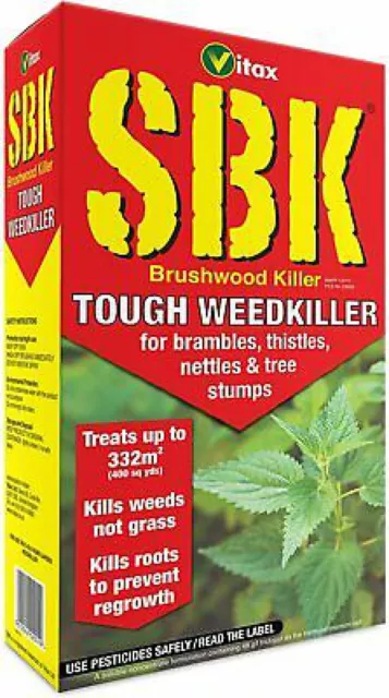 Vitax SBK 500ml X 2 Tough Weed Killer Brushwood Tree Stump Bramble Nettle