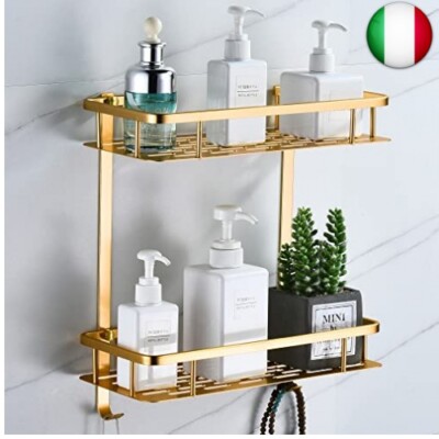 DEKAZIA® organizer bagno garanzia adesiva portasapone doccia porta sapone per doccia mensola bagno porta shampoo doccia mensola doccia nera senza foratura 