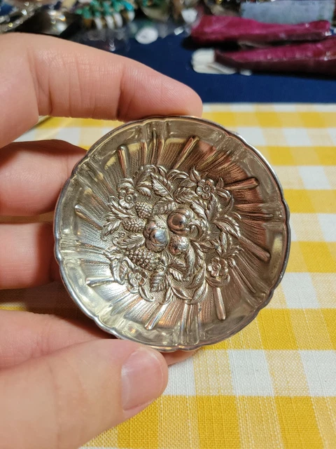 S. Kirk & Son Floral Repousse Sterling Silver Footed Nut Bowl Dish 43