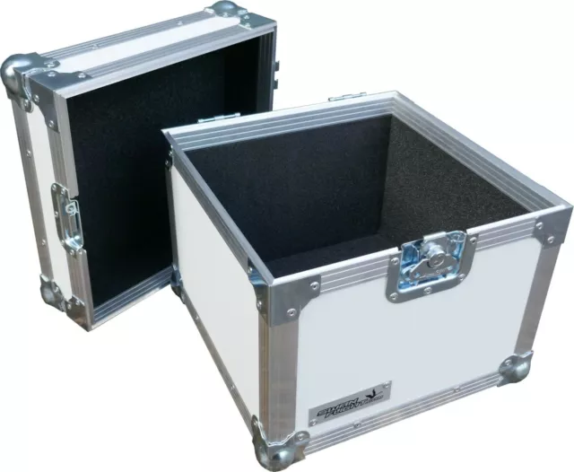 Flight Case Swan 12" Single LP 100 Vinyl Record Box (White Rigid PVC) 2