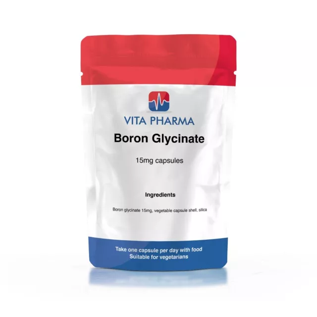 Boron Glycinate 15mg 30 capsules BONE REGENERATION, HORMONE BALANCE VITAPHARMA