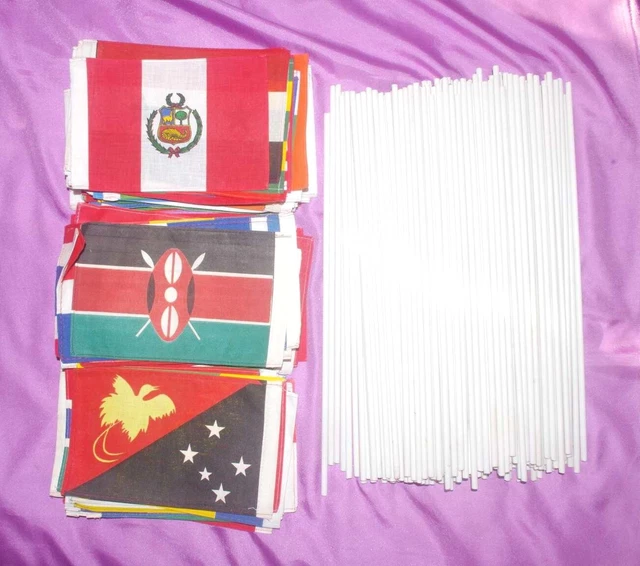 LOT De 11 Fanions Drapeaux De Différentes Nations - Occasion, Vendables Aussi à L'unité