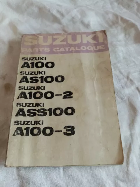 suzuki parts catalogue , suzuki a100 etc, 1st edition 1969