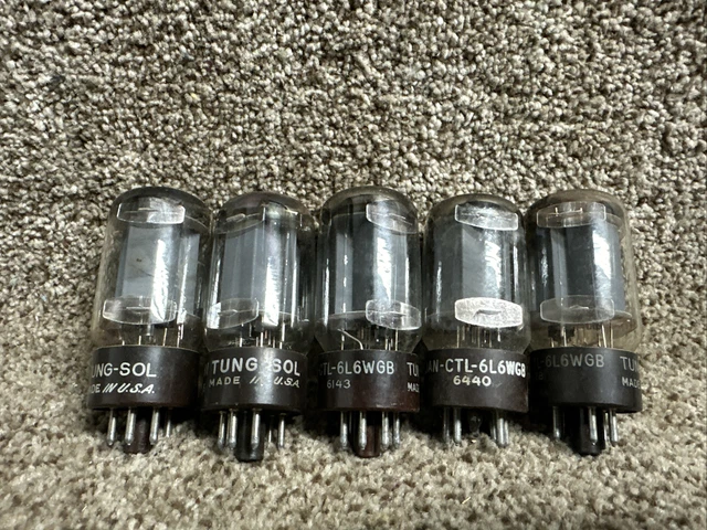 (5) Tung Sol 5881 Vacuum Tubes Tested Good