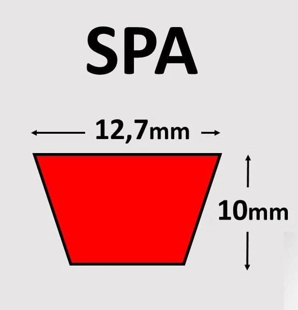 Courroie Trapézoïdale XPA 757 Lw - 13x775mm - Pour ConCar - Bride Ouverte Dentelée DIN 2215 - 8