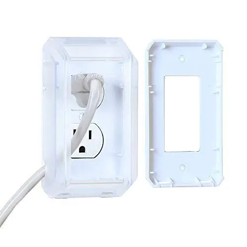 Baby Safety Electrical Outlet Cover Box Childproof Large Plug Transparent