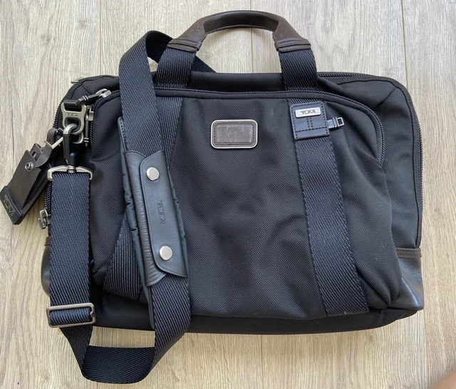 Tumi  Mens Bag - Alpha Bravo Hansen Brief Hickory Black - Laptop Bag
