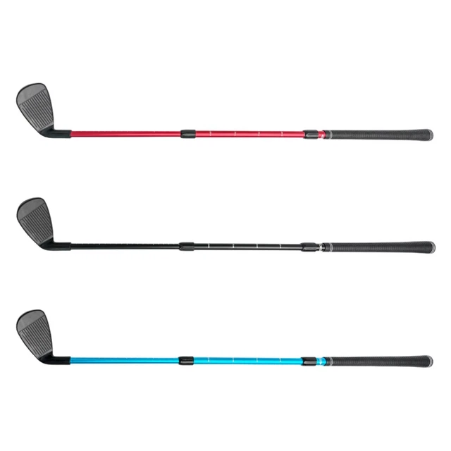 Club D'entraînement De Golf Déchiqueteuse Longueur Réglable 56-94 Cm En Alliage De Zinc Noir - Neuf