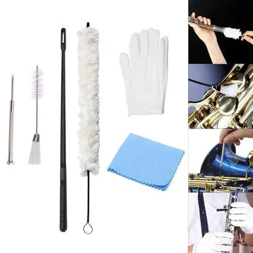 Kit d'entretien pour saxophone - Kit d'entretien, huile clé, graisse de  liège, tampon de nettoyage, chiffon de nettoyage, repose-pouce, brosse