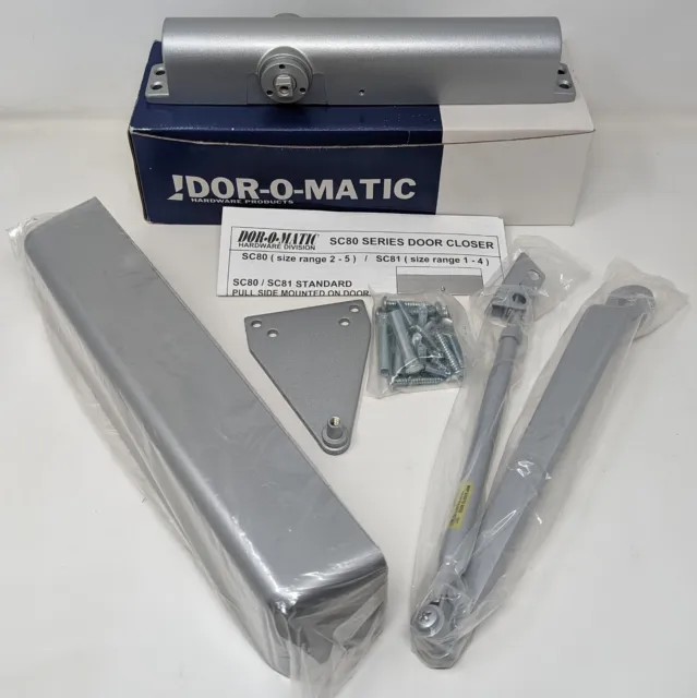 Dor-O-Matic SC81 Aluminum Door Closer Rw/PA Regular w/ Parallel Arm Shoe