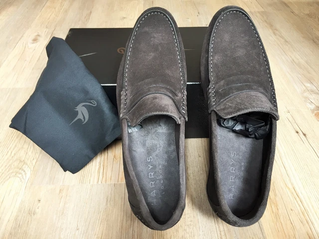 Harrys of London Basel F Kudu Suede Midnight Vibram rubber sole made in Italy 7 HARRYS OF LONDON - BASEL KUDU SUEDE GREY 10.5 UK £199.00  main image 3