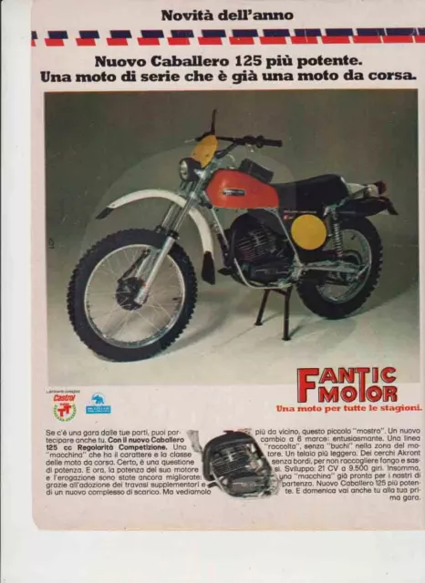advertising Pubblicità-FANTIC MOTOR CABALLERO 125 '76-MOTOITALIANE ENDURO  EPOCA