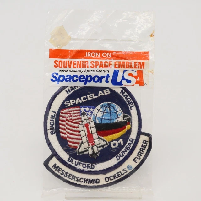 New Vtg 80's ESA NASA Kennedy Space Center Spacelab D1 w/ Space Shuttle Patch
