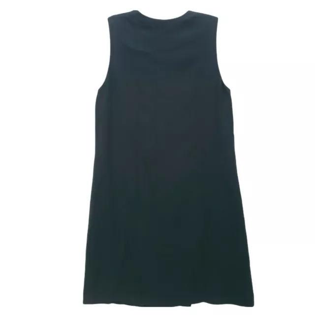 Alexander Wang Double Layered Crepe Dress Black Cobalt Blue Colorblock Size 2 3