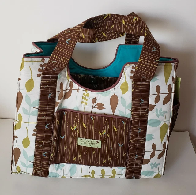 Bolso de Mano Organizador Artesanal Judi Patuti Costura Tejer Cuentas NUEVO CON ETIQUETA x