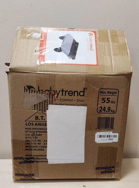 OPEN BOX Baby Trend Ride - On Stroller Board - Black Gray Attachment Babytrend