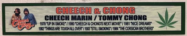 Cheech & Chong   Full Color Name Plate