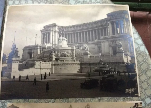 2 Foto D'epoca Roma Vintage Bianco E Nero Montecitorio fine 1800