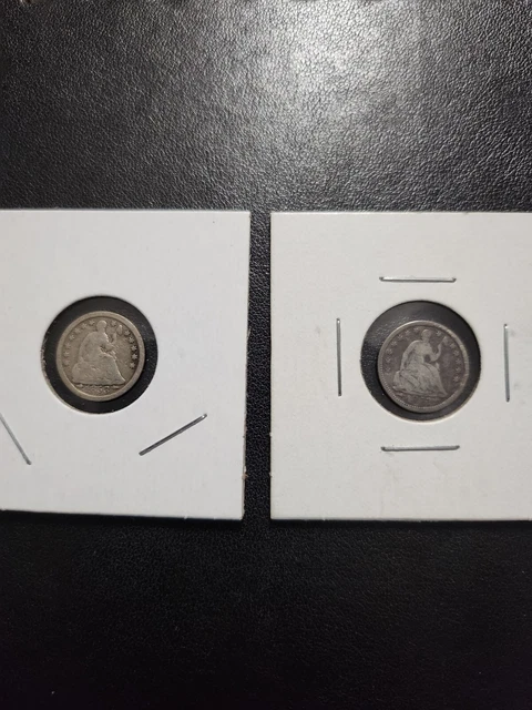 2 1853 Half Dimes