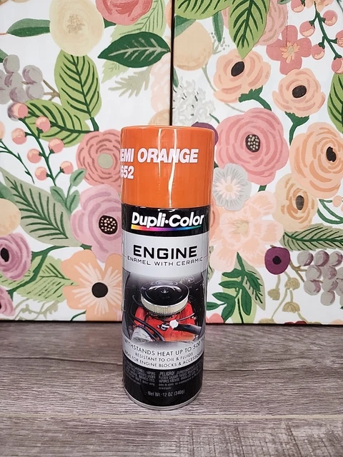 Dupli-Color Engine Enamel w/ Ceramic DE1652 Chrysler Hemi Orange 12 Oz. - New