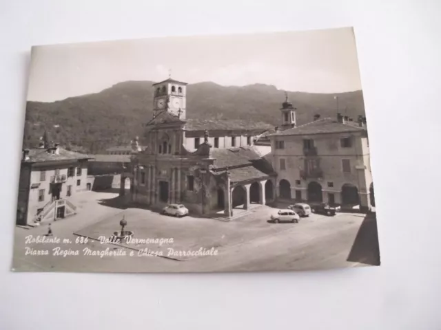 Cuneo - Robilante m. 686 Valle Vermenagna Piazza Regina Margherita e Chiesa