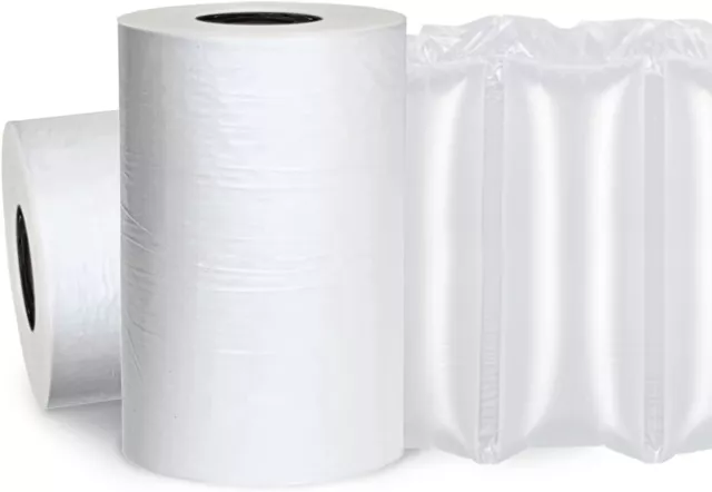 2 Pack Air Pillow Film Bubble Cushion Roll Wrap Packaging 3000pc 984ft x 4" x 8"