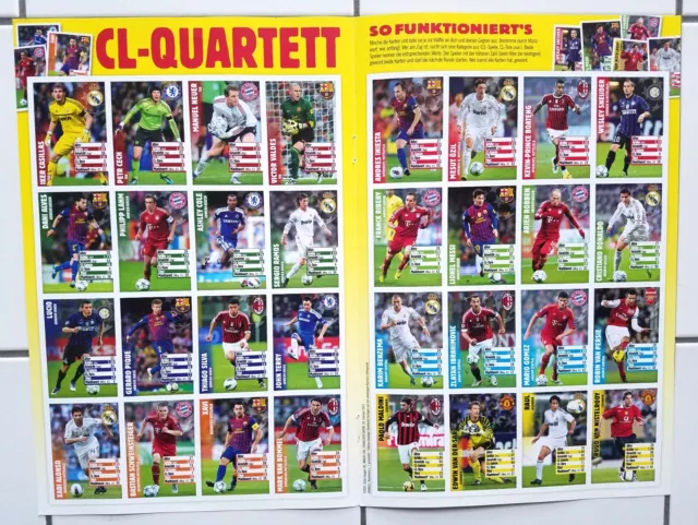 Bravo Sport POSTER Quartett Ronaldo Messi Neuer Özil Ramos Lahm CL Fussball