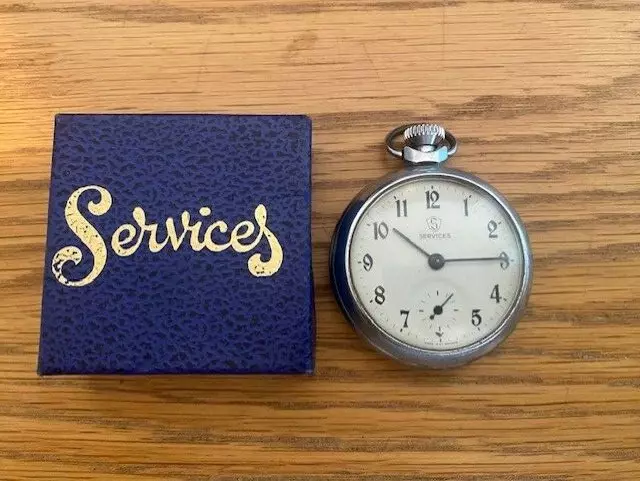 Boxed WW2 "Services" Pocket Watch