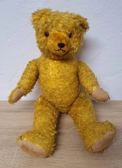 Joli ours en peluche ancien 54 cm excellent état vintage original rareté
