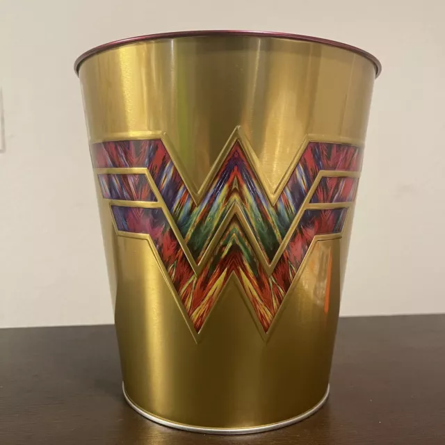 AMC Limited Edition Wonder Woman 1984 WW84 Metal Popcorn Gold Tin Collectible