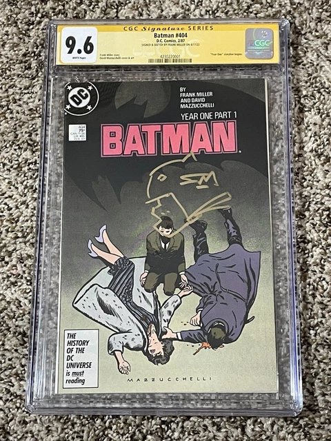 Batman #404 (Batman Year One #1) CGC 9.6 SS Batman Sketch Frank Miller!!!