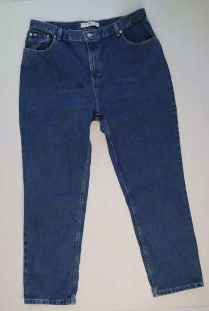 Tommy Hilfiger Jeans Women's Size 16 R31 Blue Denim High Rise Relaxed Fit