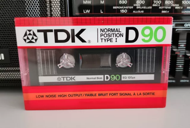 TDK D 90 min Blank Audio Cassette Rare