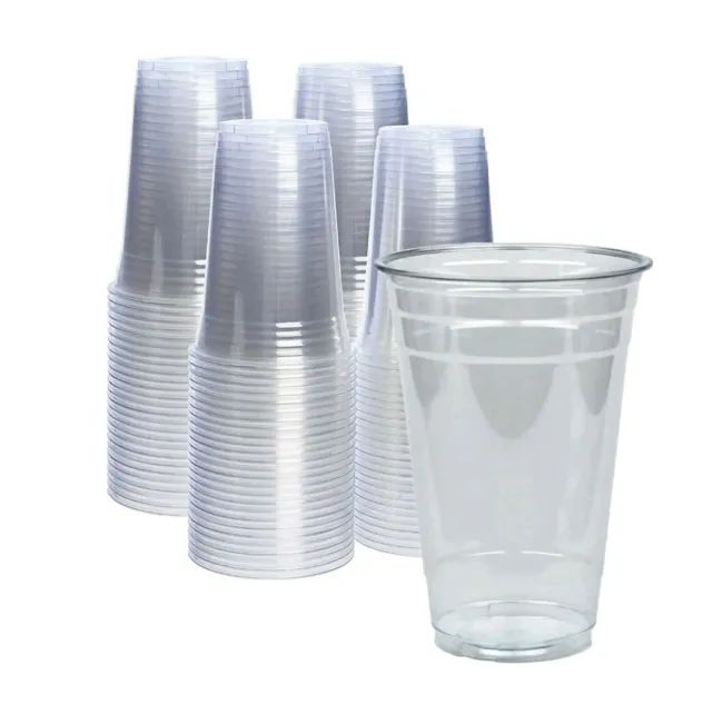 Umigy 100 Pack Plastic Cups Disposable Cups with Lids and Straws Disposable  P