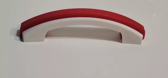 Vintage Red & White Plastic Drawer Pull / Cabinet Handle Lot Of 6 New Unused 3