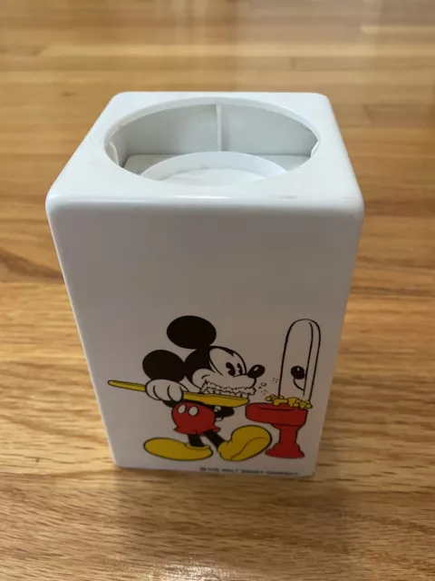 Vintage 1987 Disney MICKEY MOUSE Dixie Cup Dispenser Holder Bathroom Plastic