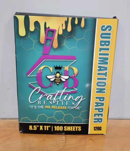G B  Crafting Besties Sublimation Paper 8.5" x 11"  120g  (100 Sheets) NEW