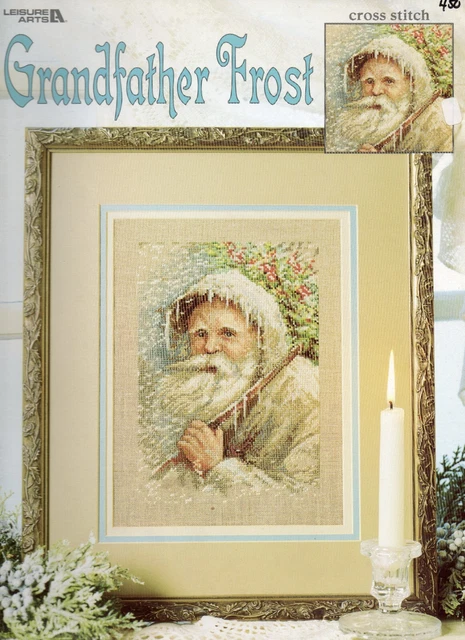 Leisure Arts Cross Stitch Leaflet #3222 'Grandfather Frost', Rare Bargain!