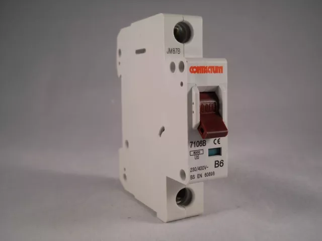 Contactum MCB 6 Amp Type B 6A Single Pole Circuit Breaker 7106B